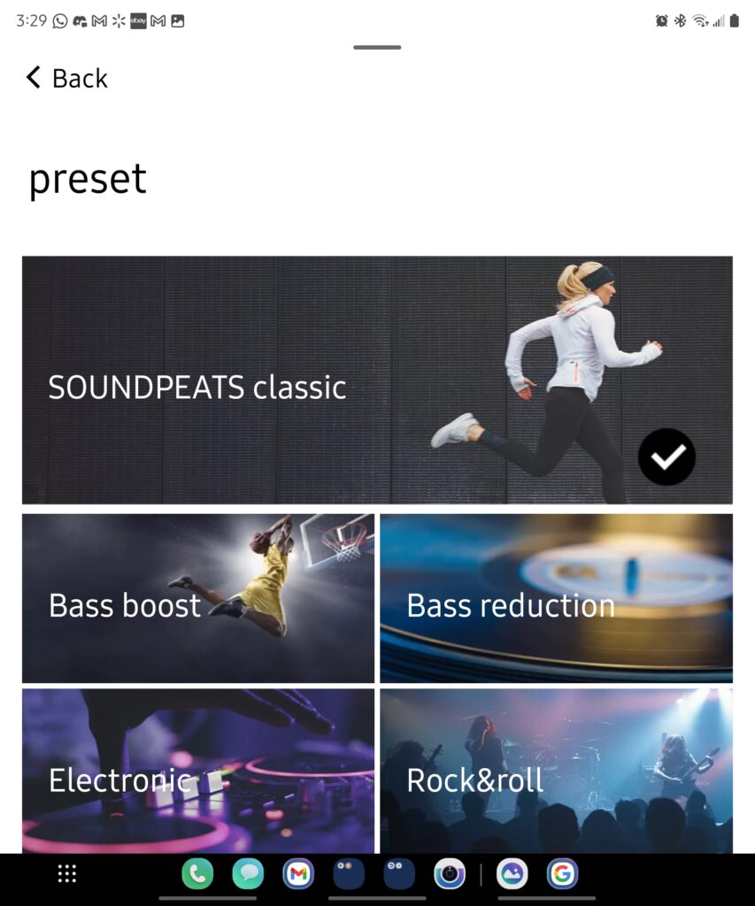 Soundpeats presets