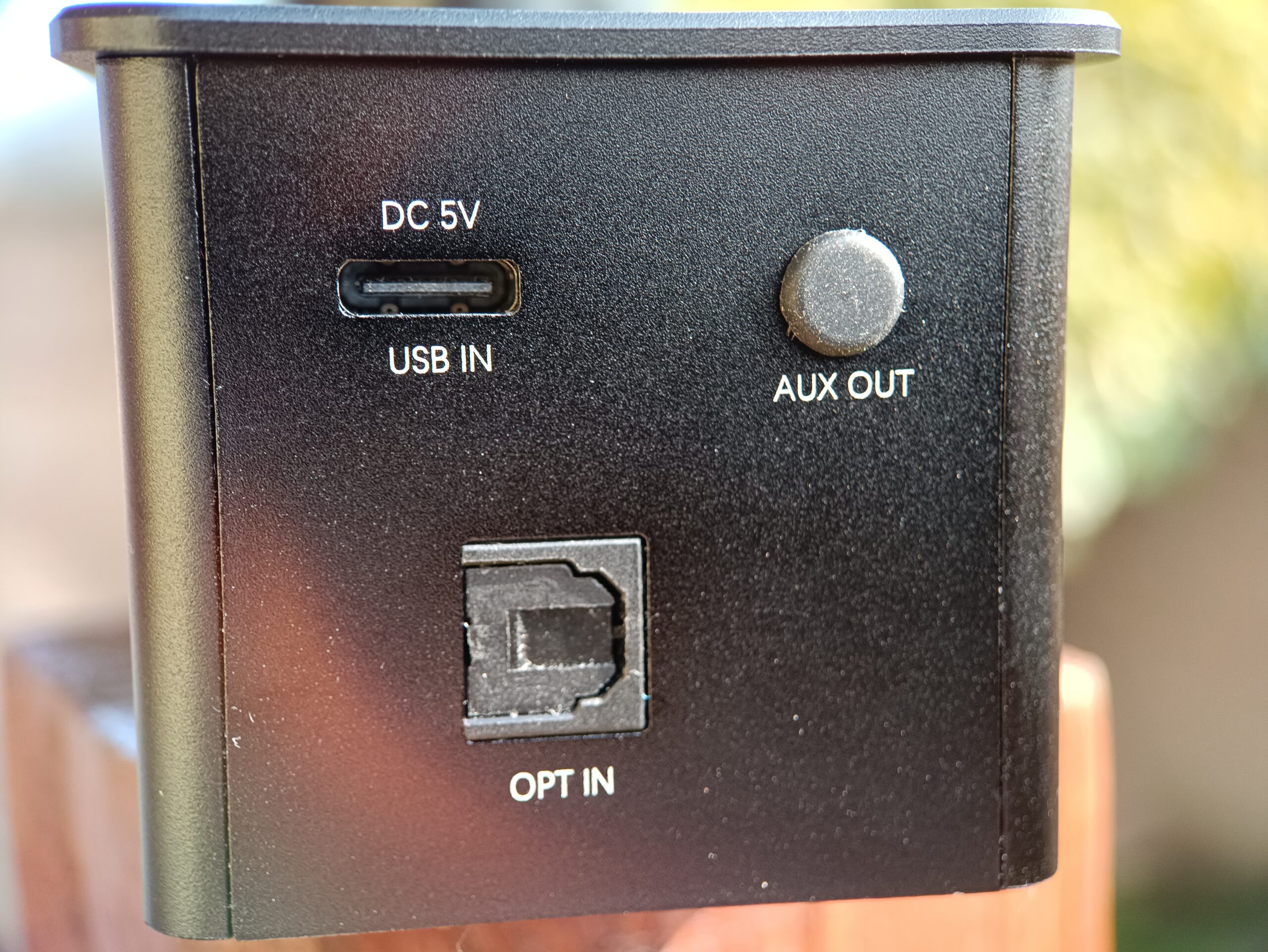 Type C input, Opt Input, Aux / Opt out