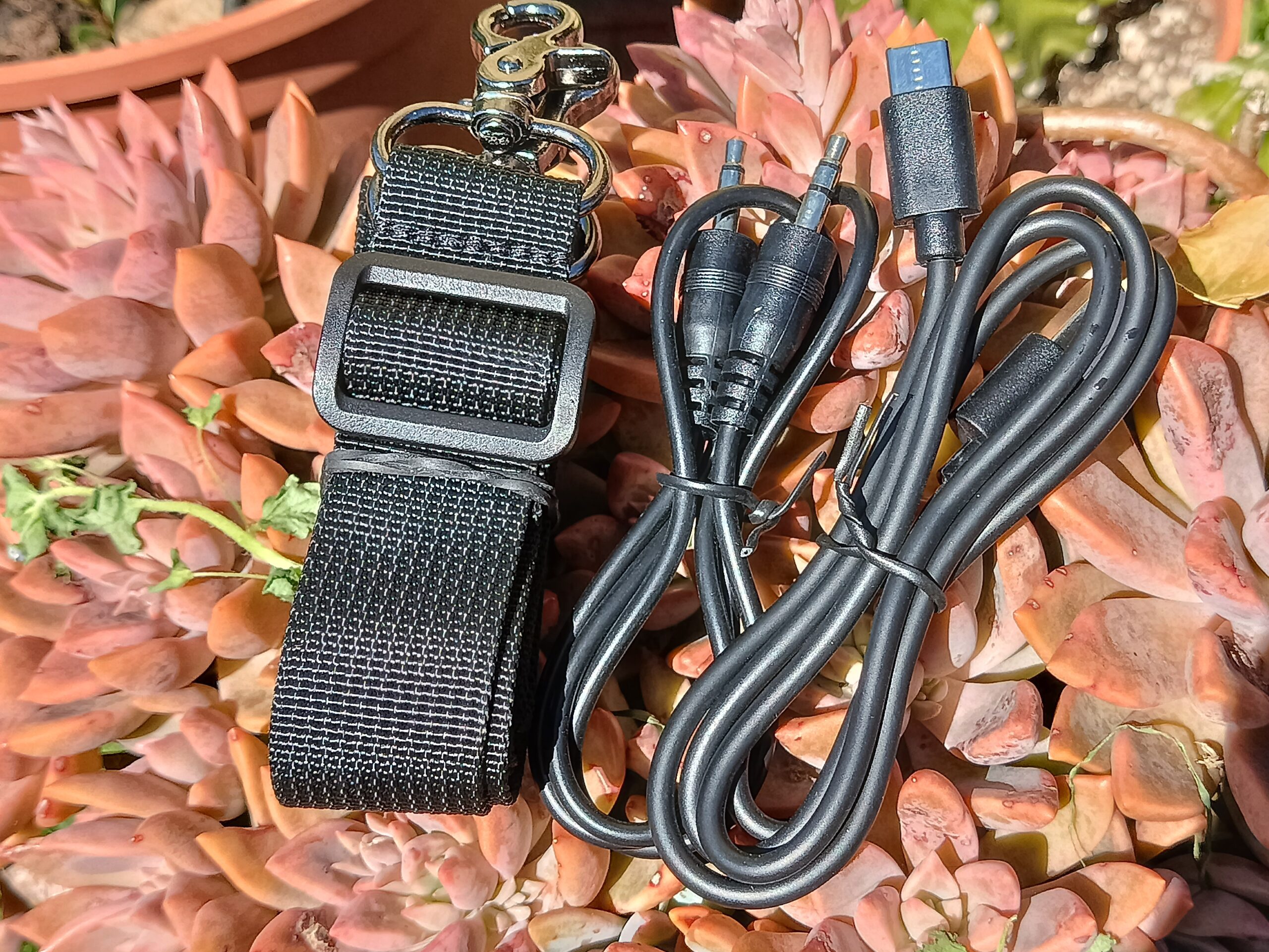 Strap, USB & Aux cable