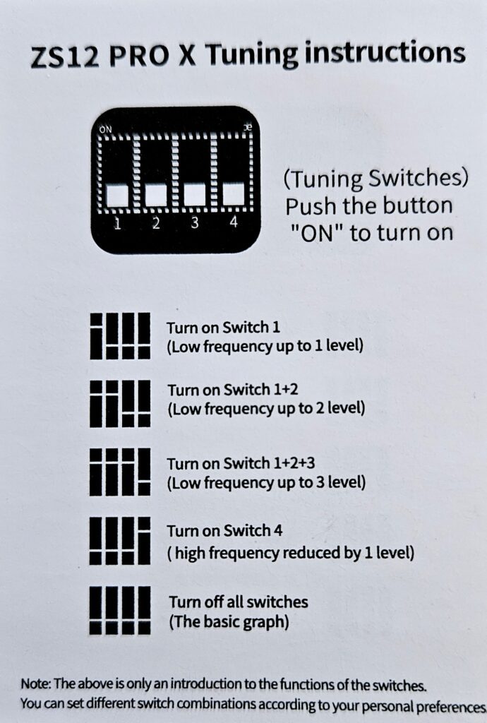 KZZS12PX Settings