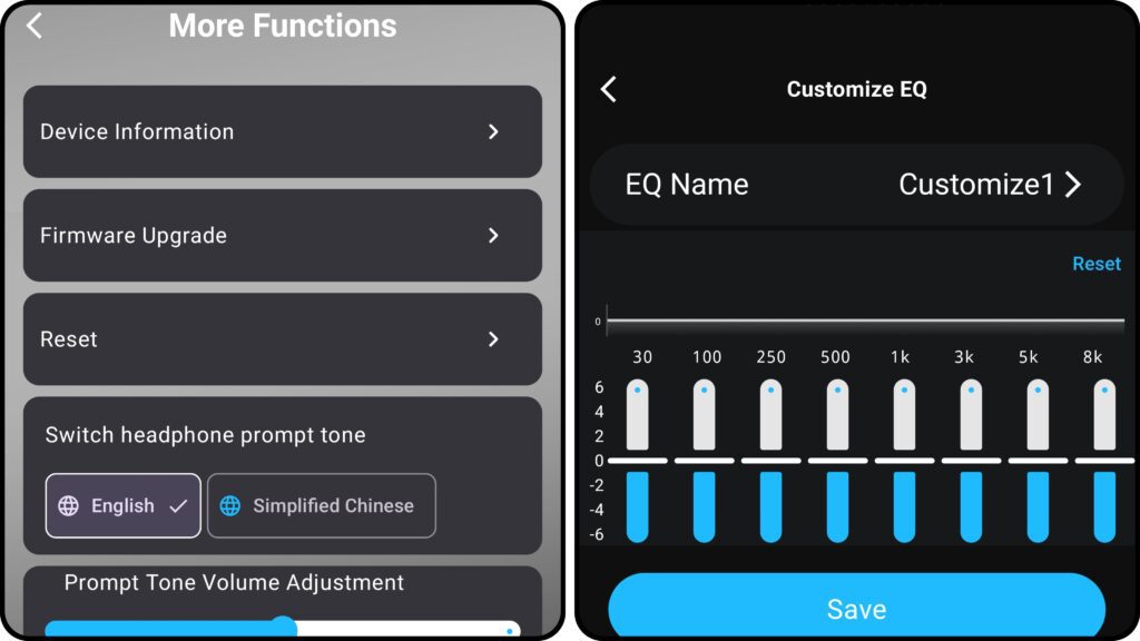 Air5 Settings