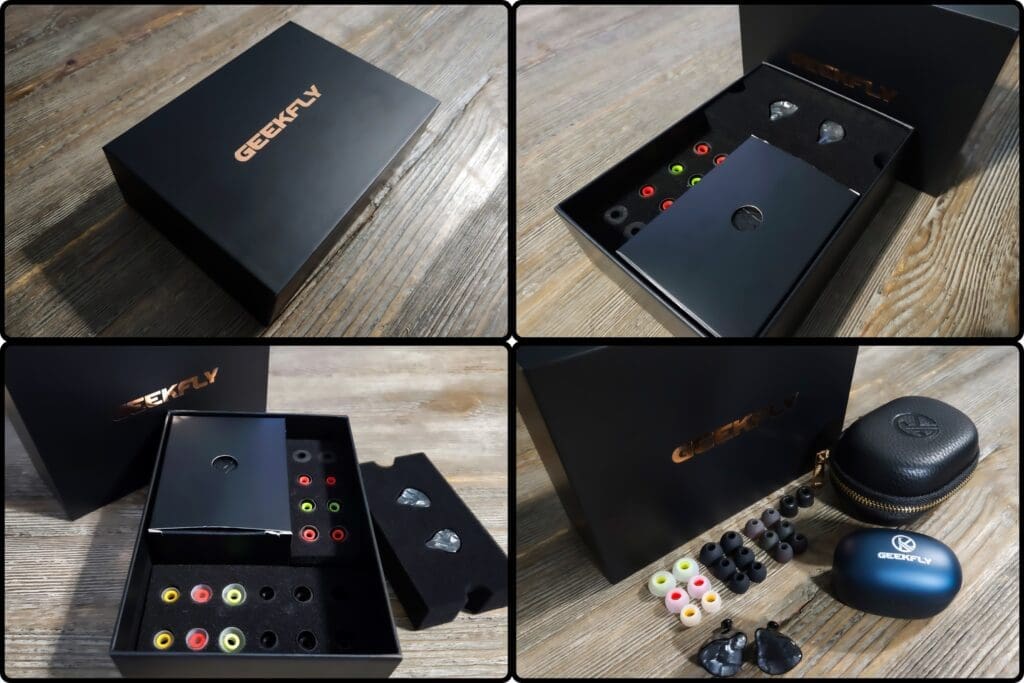GEEKFLY GF3 packaging and accessories