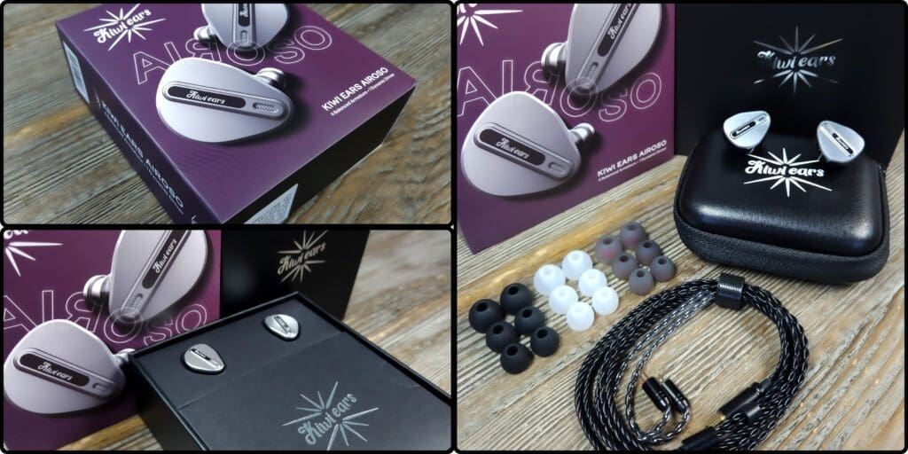 The Kiwi Ears Airoso packaging and unboxing