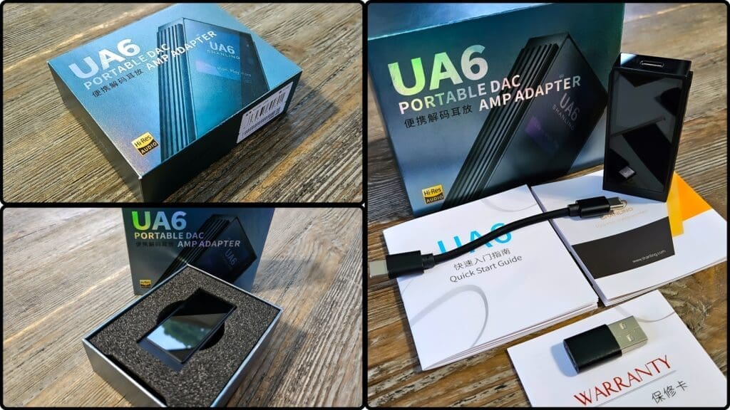 Shanling UA6 packaging collage