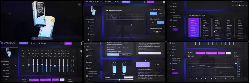 Screenshots of the Walk Play App