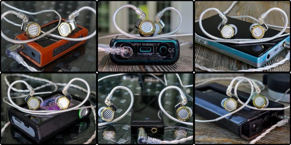 Collage of different source devices and the Letshuoer DX1