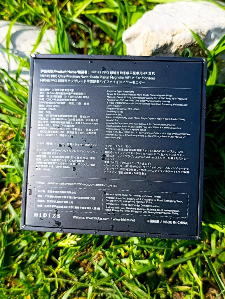 Hidizs Mp145 Pro Back box